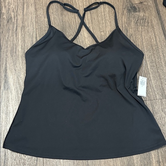 NWT! Black PowerSoft Strappy Shelf-Bra Tank Top - Size Medium 🤎 - Picture 12 of 13
